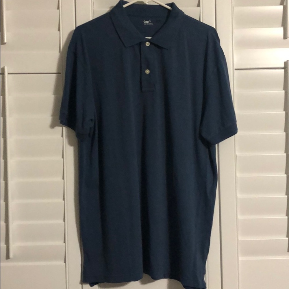🆕 Gap Men’s Pique Polo grey/blue Size XL